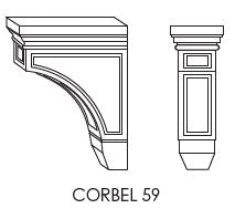 PD-CORBEL59 Petit Blue Shaker Corbel