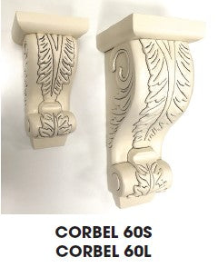 PW-CORBEL60S Petit White Shaker Corbel