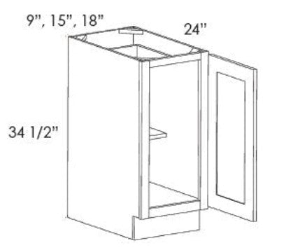 AW-FB09 Ice White Shaker Base Cabinet* (Special order item, eta 4-5 weeks)