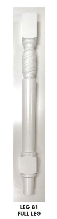 PW-LEG81 Petit White Shaker Decorative Leg