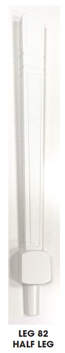 PW-LEG82 Petit White Shaker Decorative Half Leg