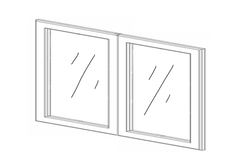 TQ-W3012BGD Townplace Crema 2 Glass Doors