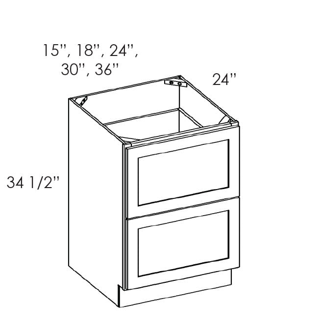 AW-2DB30 Ice White Shaker Drawer Base Cabinet* (Special order item, eta 4-5 weeks)