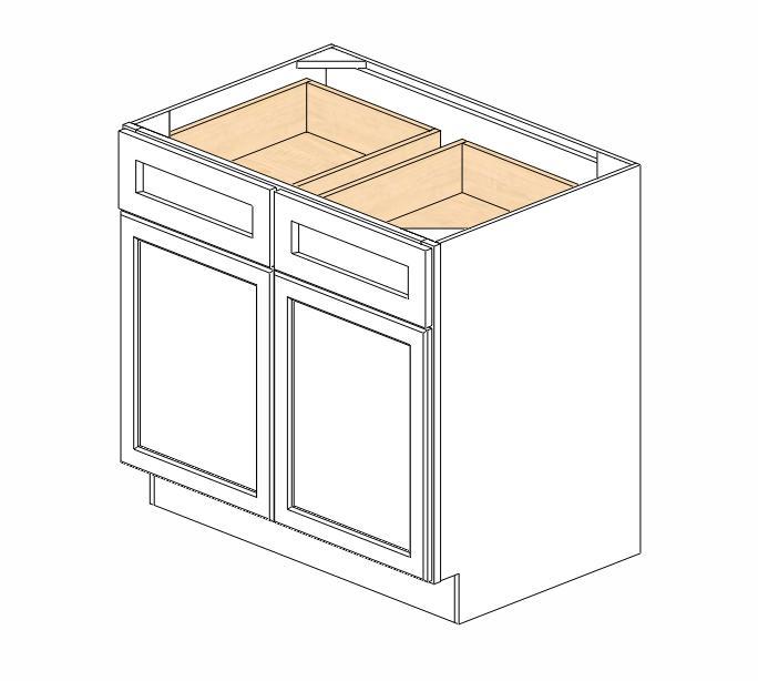 AW-B36B Ice White Shaker Base Cabinet