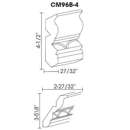 SL-CM96B-4 Signature Pearl Crown Molding