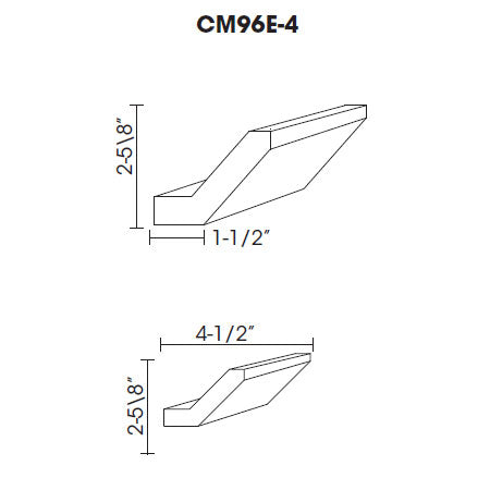 AP-CM96E-4 Pepper Shaker Crown Molding