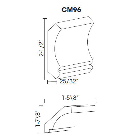 PD-CM96 Petit Blue Shaker Crown Molding