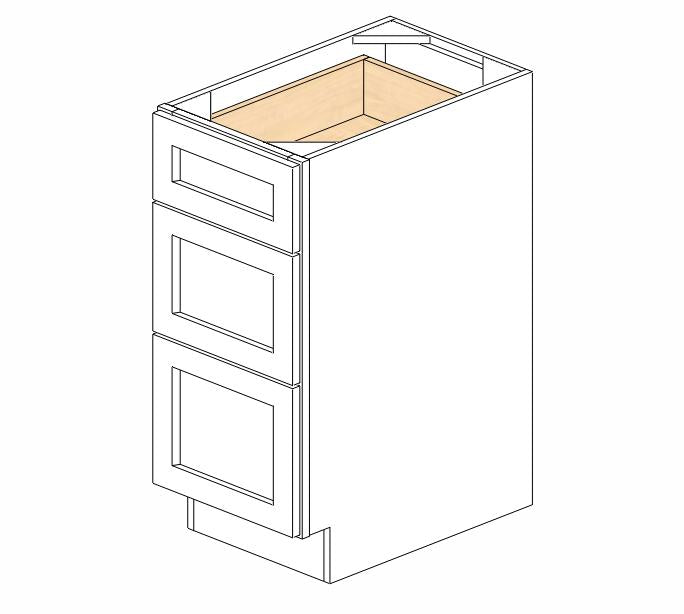 PD-DB15(3) Petit Blue Shaker Drawer Base Cabinet