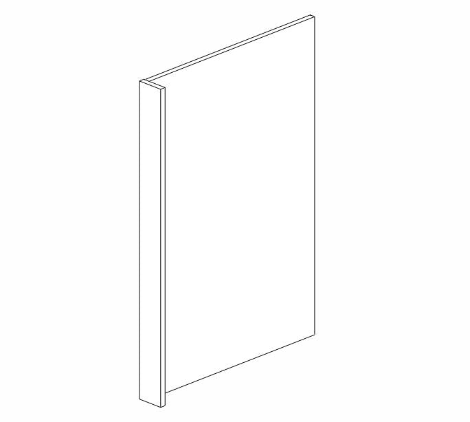 PW-DWR33412 Petit White Shaker Dishwasher End Panel