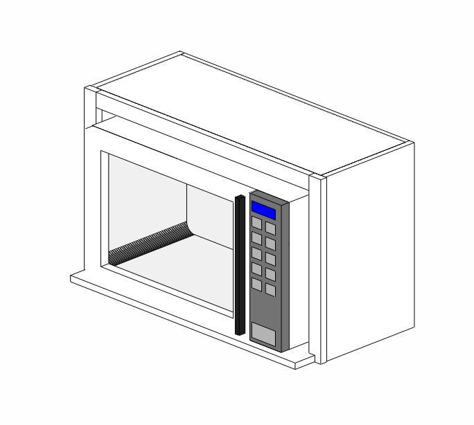 AW-MWO3018PM-12 Ice White Shaker Microwave oven cabinet* (Special order item, eta 4-5 weeks)