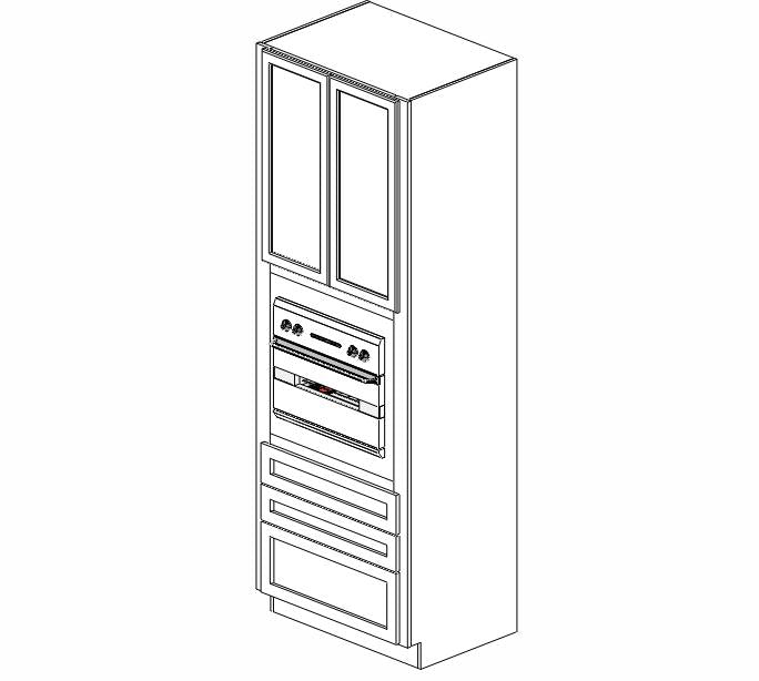 AG-OC3396B Greystone Shaker Single Oven Cabinet