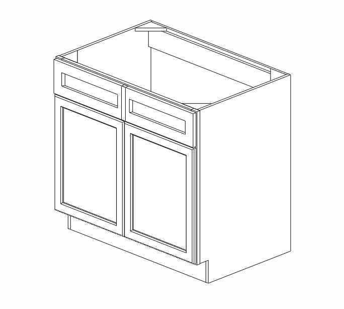 PS-SB36B Petit Sand Shaker Sink Base Cabinet