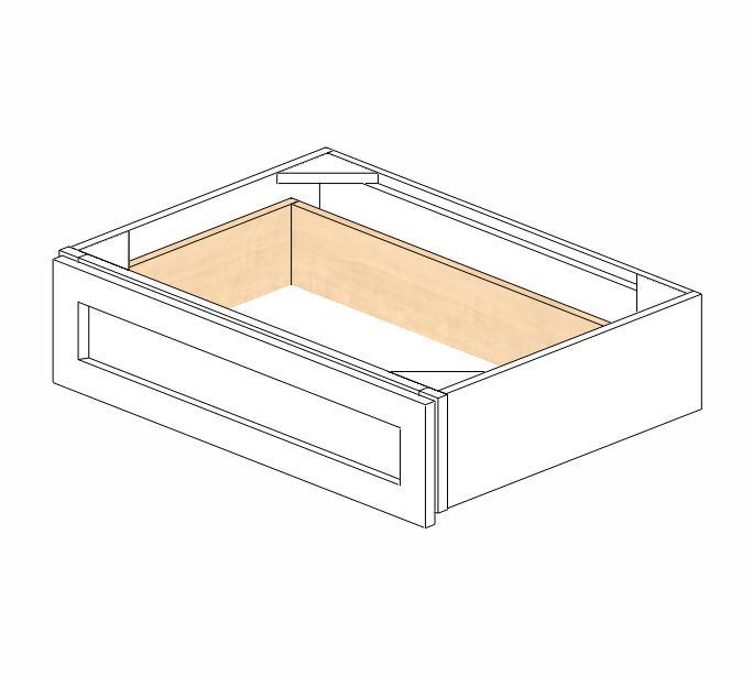 AW-SVDU3021-7" Ice White Shaker Desk Drawer