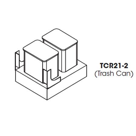 AW-TCR21-2 Ice White Shaker Pull out Trash Can Unit