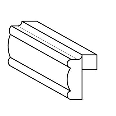 GW-TLRM8 Gramercy White Light Rail Molding