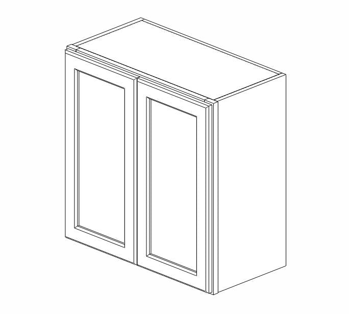 PW-W2424B Petit White Shaker Wall Cabinet