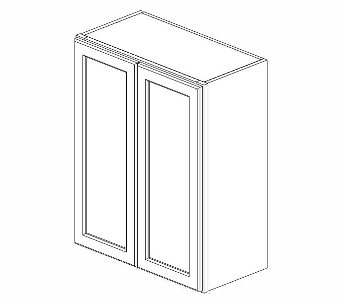 PW-W2430B Petit White Shaker Wall Cabinet