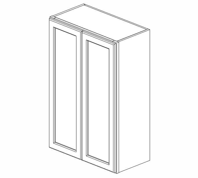 AW-W2436B Ice White Shaker Wall Cabinet