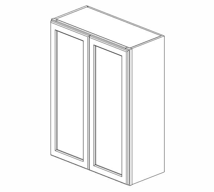 AW-W2736B Ice White Shaker Wall Cabinet