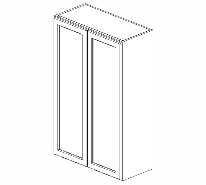 TW-W2742B Uptown White Wall Cabinet