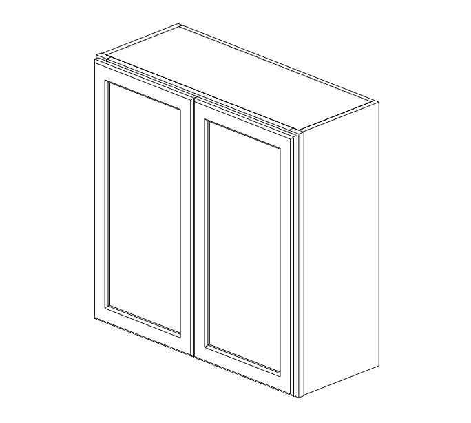 PW-W3030B Petit White Shaker Wall Cabinet