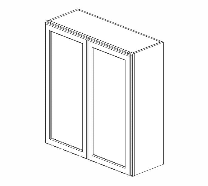 PW-W3336B Petit White Shaker Wall Cabinet