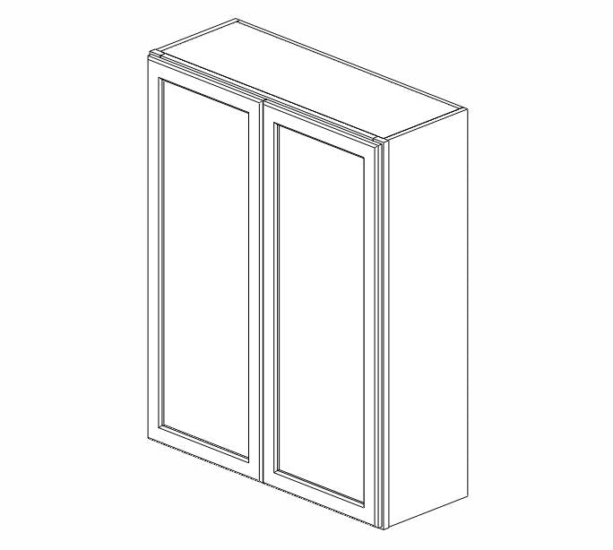 PW-W3342B Petit White Shaker Wall Cabinet