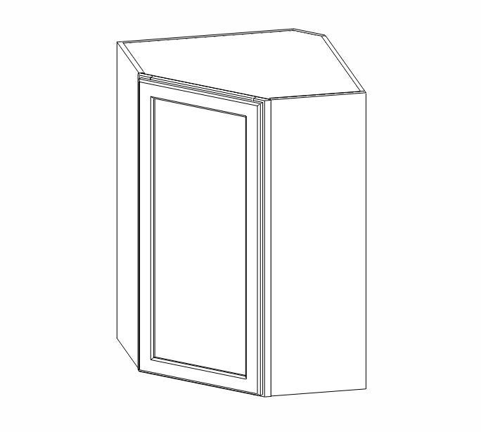 AW-WDC2436 Ice White Shaker Wall Diagonal Corner Cabinet