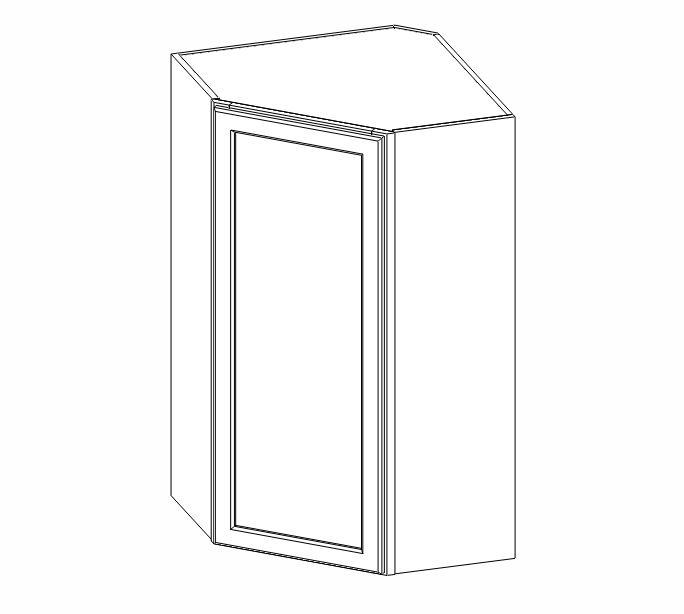 AW-WDC2442 Ice White Shaker Wall Diagonal Corner Cabinet