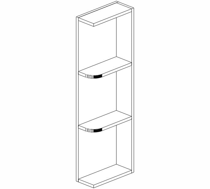 TG-WES536 Midtown Grey Wall End Shelf