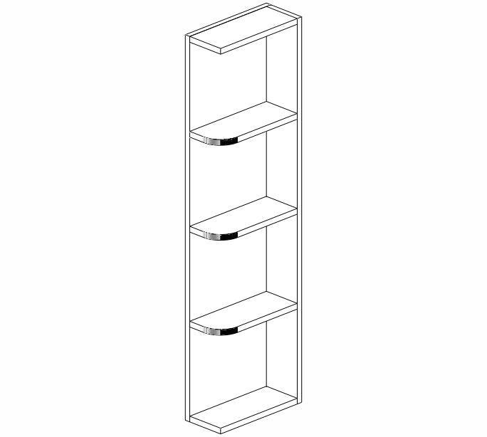 GW-WES542 Gramercy White Wall End Shelf