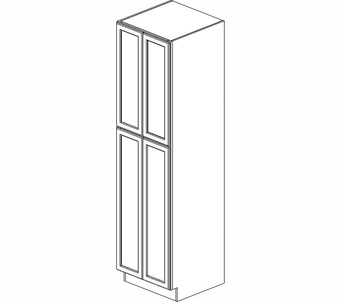 PW-WP2490B Petit White Shaker Wall Pantry Cabinet